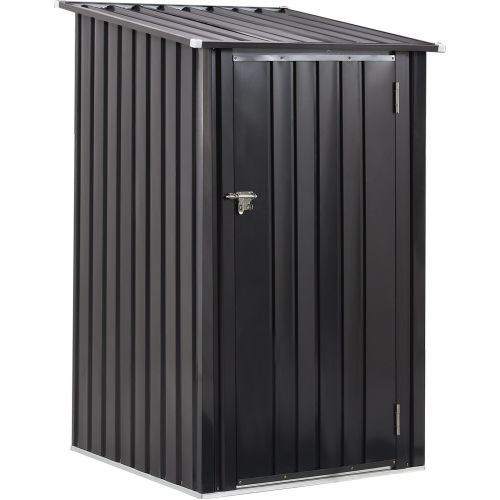 Outdoor Storage Shed, 3 x 3 FT Metal Steel Garden Shed with Single Lockable Door, Small Shed Outdoor Steel Utility Tool Shed for Backyard Patio Garden Outdoor Storage Shed, 3 x 3 FT Metal Steel Garden Shed with Single Lockable Door, Small Shed Outdoor Steel Utility Tool Shed for Backyard Patio Garden