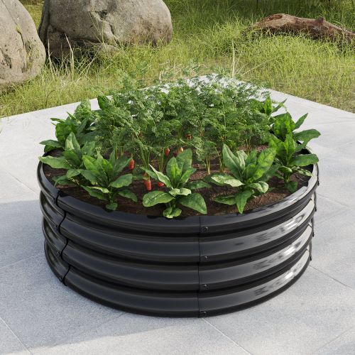 32.08"*11.4" Tall Round Raised Garedn Bed,Metal Raised Beds for Vegetables, Outdoor Garden Raised Planter Box, Backyard Patio Planter Raised Beds for 32.08"*11.4" Tall Round Raised Garedn Bed,Metal Raised Beds for Vegetables, Outdoor Garden Raised Planter Box, Backyard Patio Planter Raised Beds for