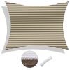 20'x23' Rectangle Sun Shade Sail/ Coffee+White