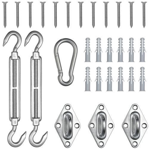 8 Inch Triangle Sun Shade Sail Hardware Kit 8 Inch Triangle Sun Shade Sail Hardware Kit