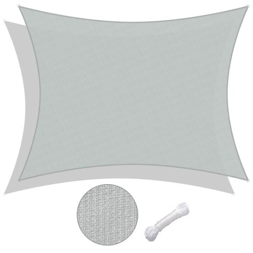 16'x12' Rectangle Sun Shade Sail/Gray 16'x12' Rectangle Sun Shade Sail/Gray