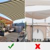 20'x23' Rectangle Sun Shade Sail/ Coffee+White