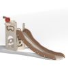 5 In 1 Kids Slide and Climber Playset, Freestanding Toddler Playground with Basketball Hoop, Telescope, Ball and Storage Space for Indoor Outdoor