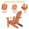 Kids Outdoor Wooden Adirondack Chair for Patio/Garden/Backyard/Pool