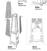 PSLQ06.  Outdoor quadrilateral tower gas heater. (indoor household, outdoor wedding, hotel, sports field, station pavilion, garden, restaurant, pedest