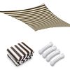 20'x23' Rectangle Sun Shade Sail/ Coffee+White