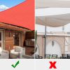 13'x10' Rectangle Sun Shade Sail/ Watermalon Red