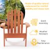 Kids Outdoor Wooden Adirondack Chair for Patio/Garden/Backyard/Pool