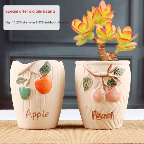 Succulent Small Flower Pot Stoneware Breathable Purple Sand Absorbent Basin Succulent Small Flower Pot Stoneware Breathable Purple Sand Absorbent Basin