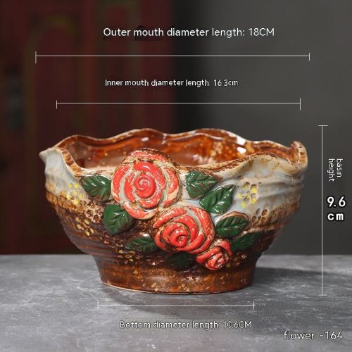 Ceramic Large Diameter Succulent Flowerpot