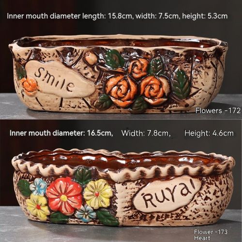 Ceramic Large Diameter Succulent Flowerpot