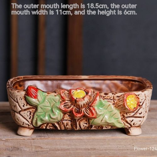 Ceramic Large Diameter Succulent Flowerpot